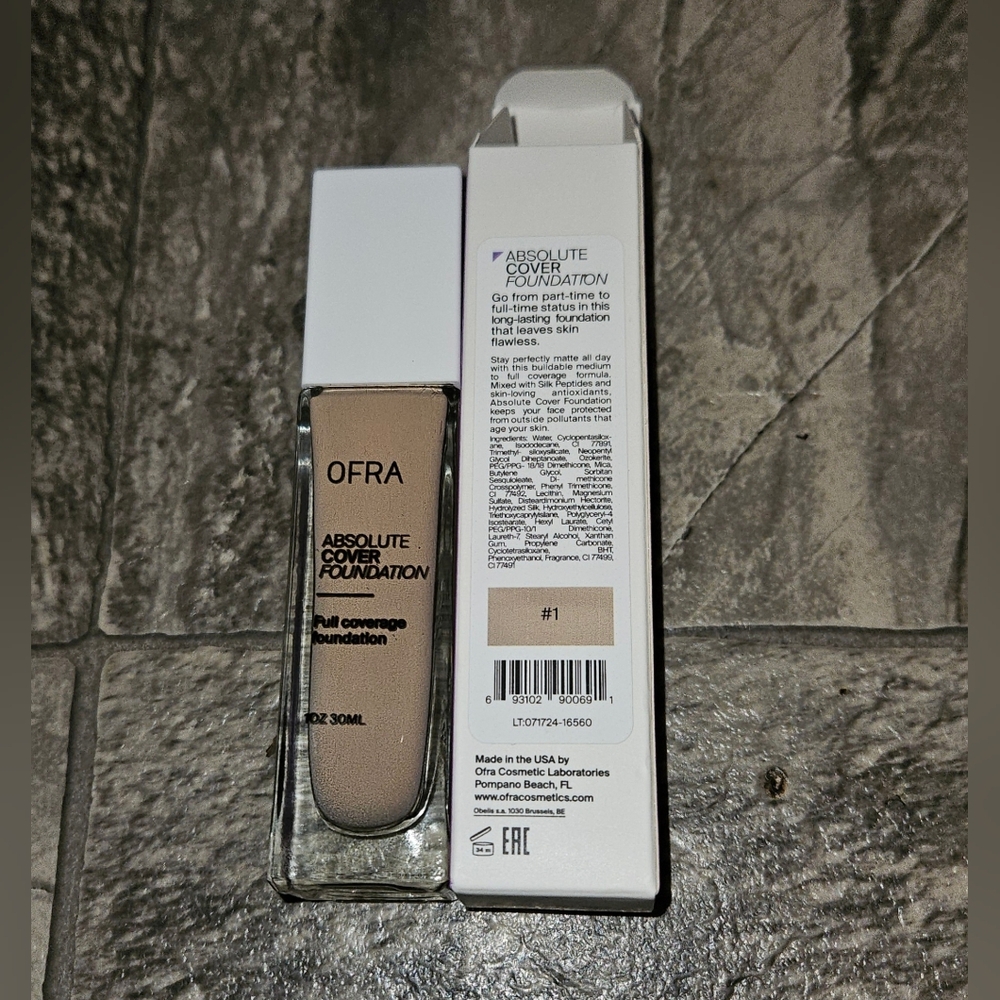 OFRA Absolute Cover Foundation #1 1fl Oz BNIB